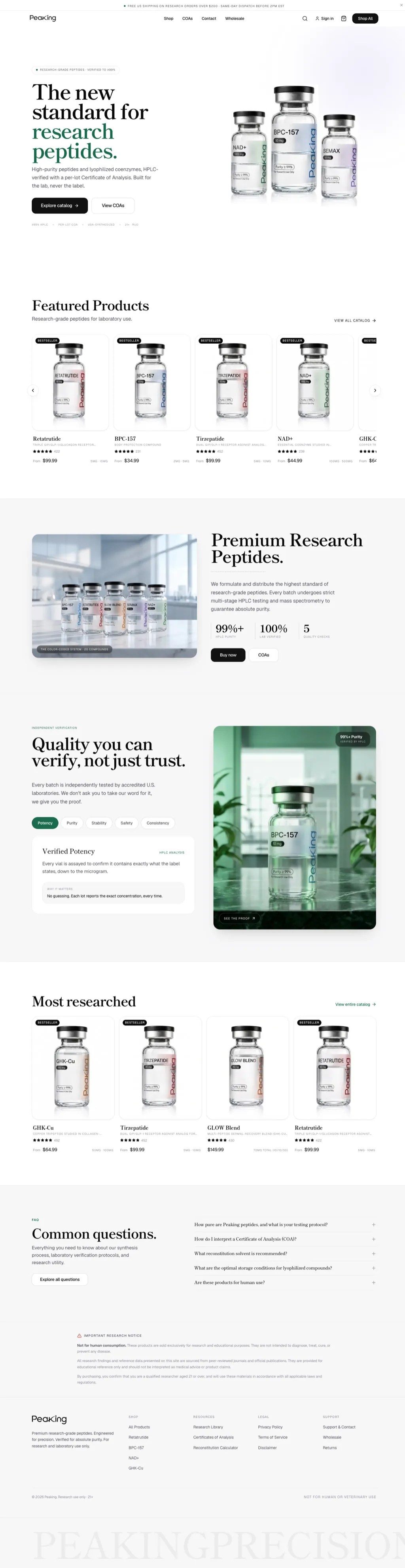 Peaking website