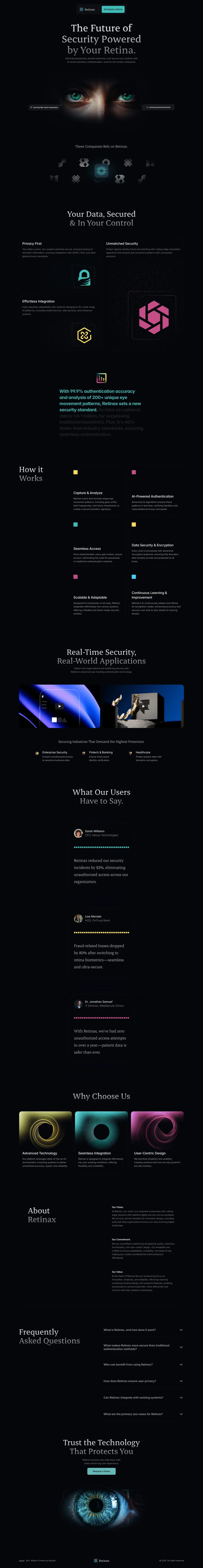 RetinaX Biometric Security